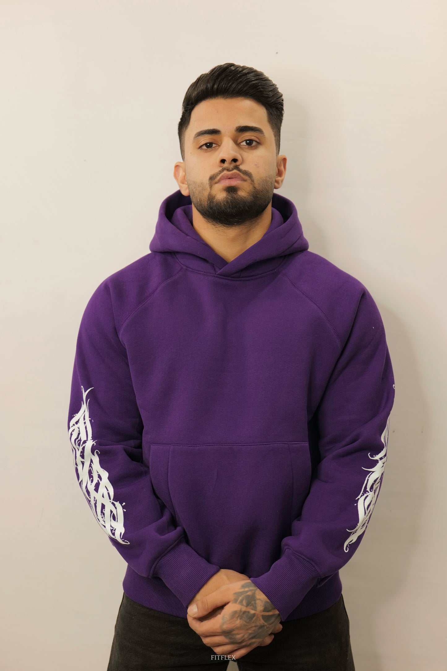 Flame Purple Oversized Hoodie