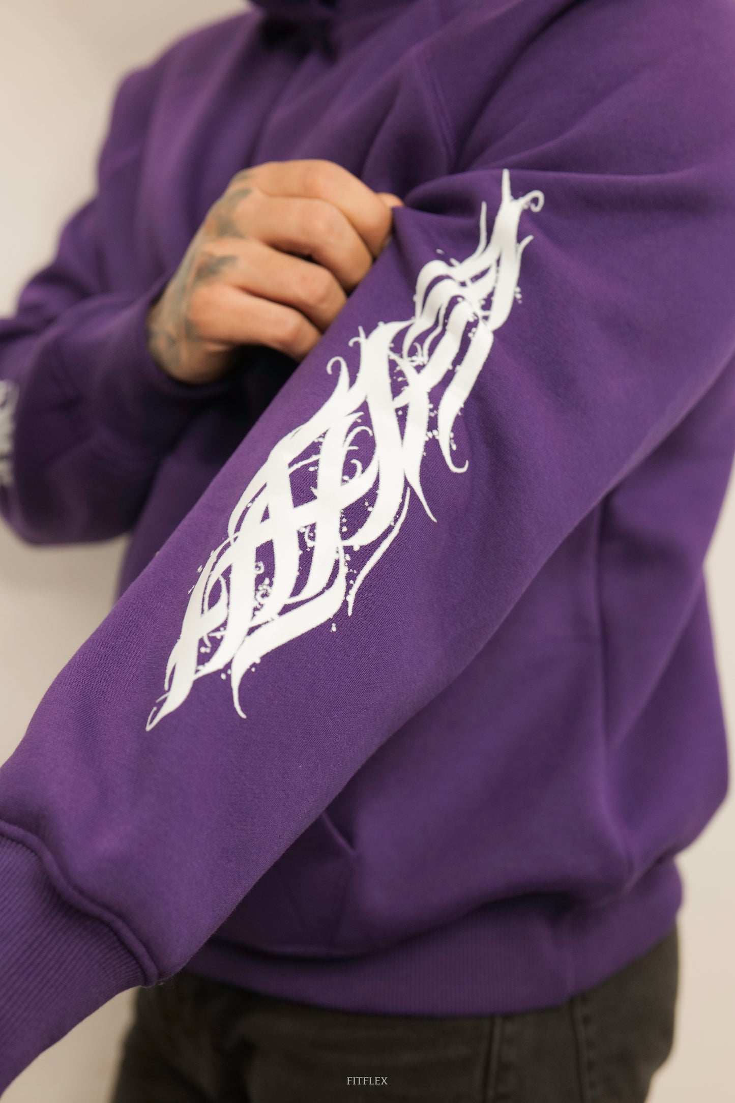 Flame Purple Oversized Hoodie