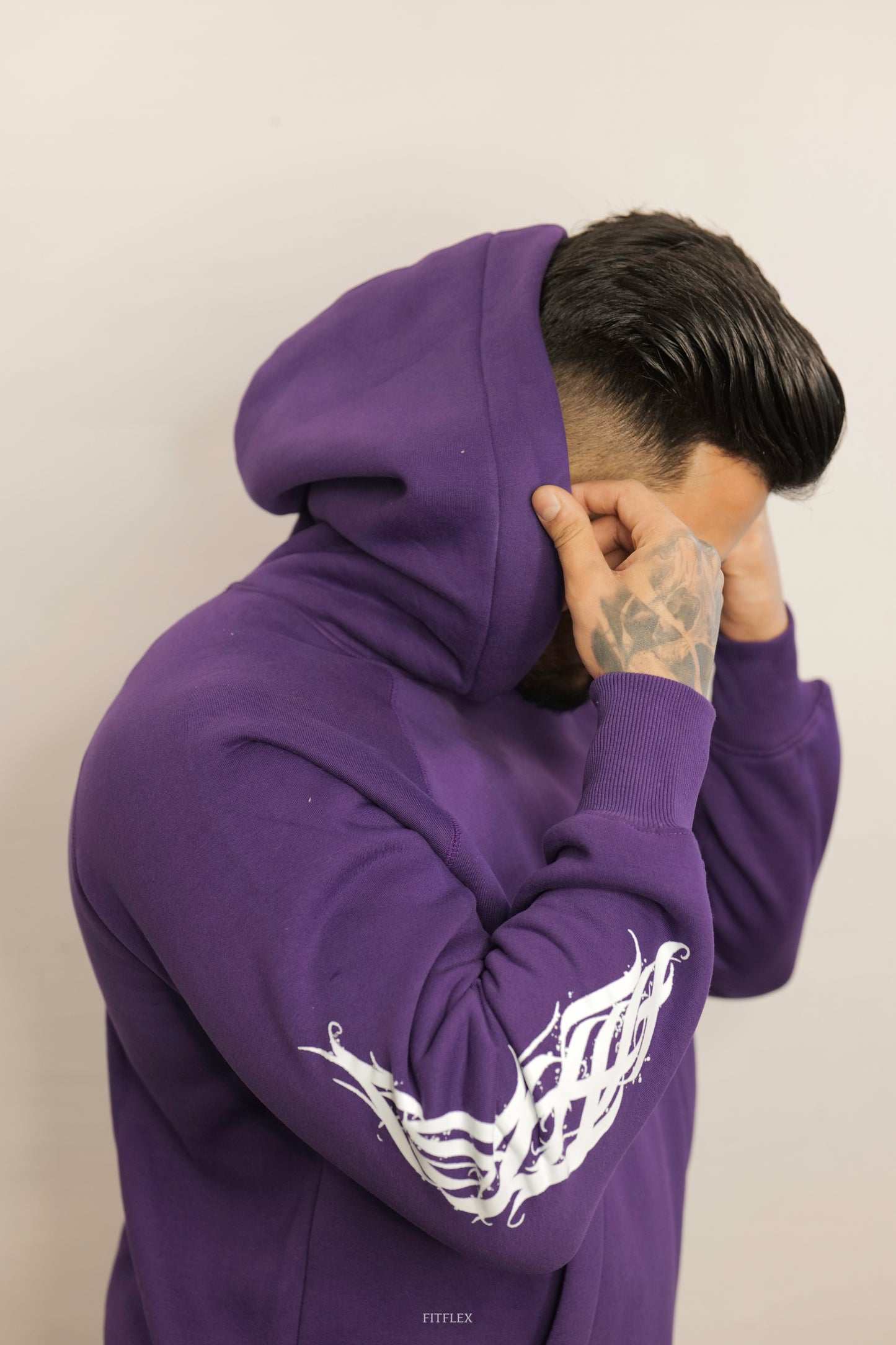 Flame Purple Oversized Hoodie