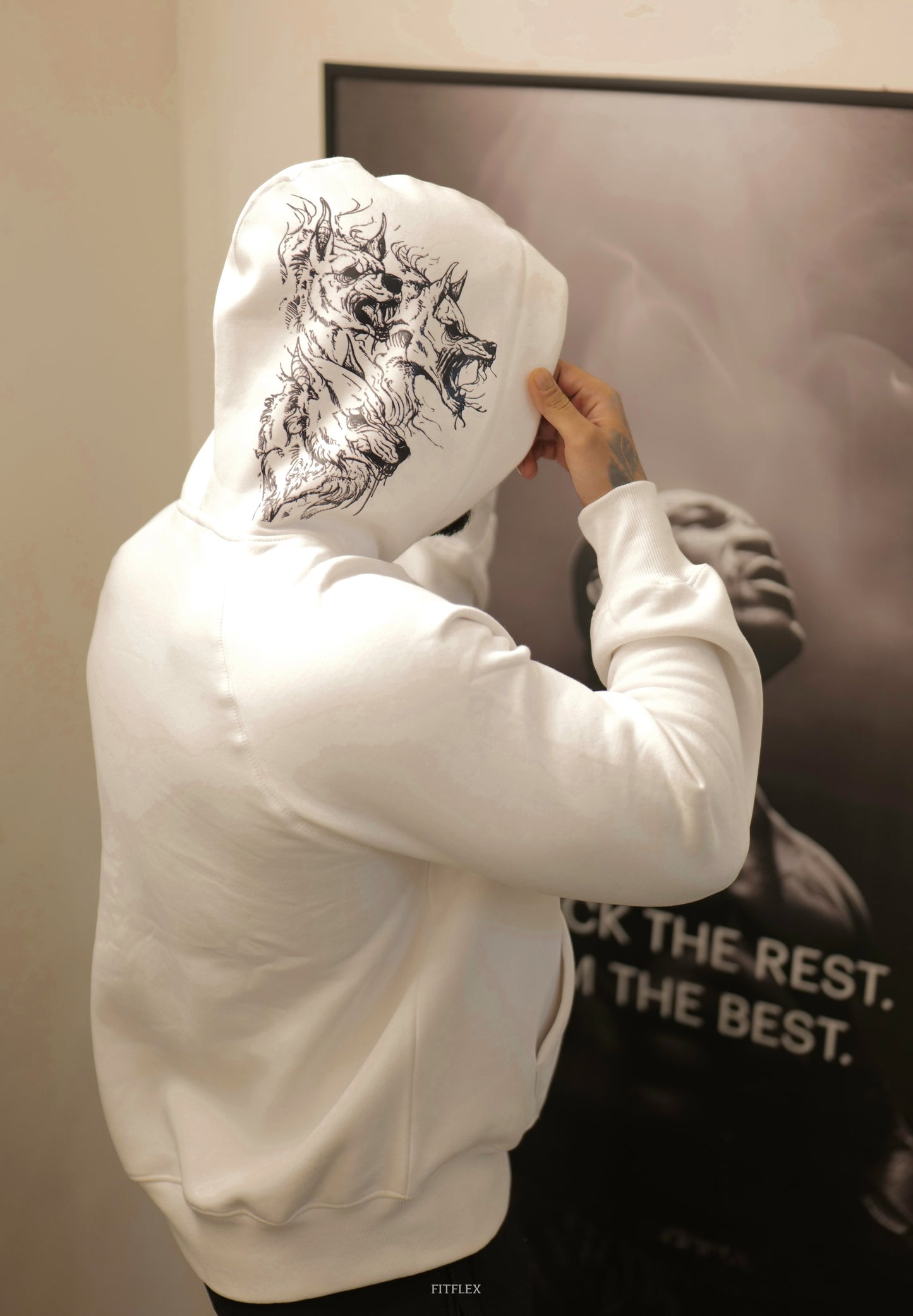 White Demon Oversized Hoodie