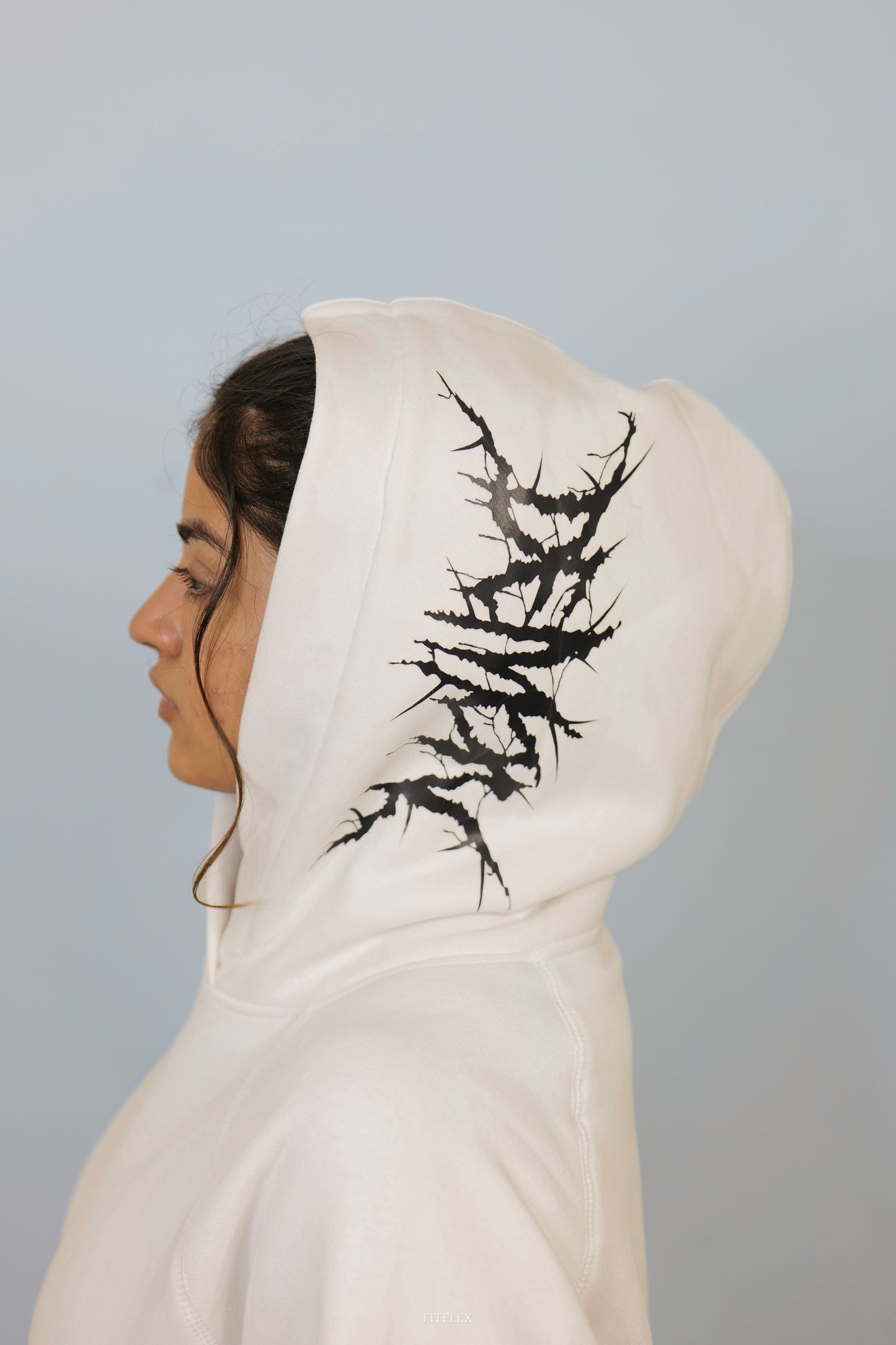 White Demon Oversized Hoodie