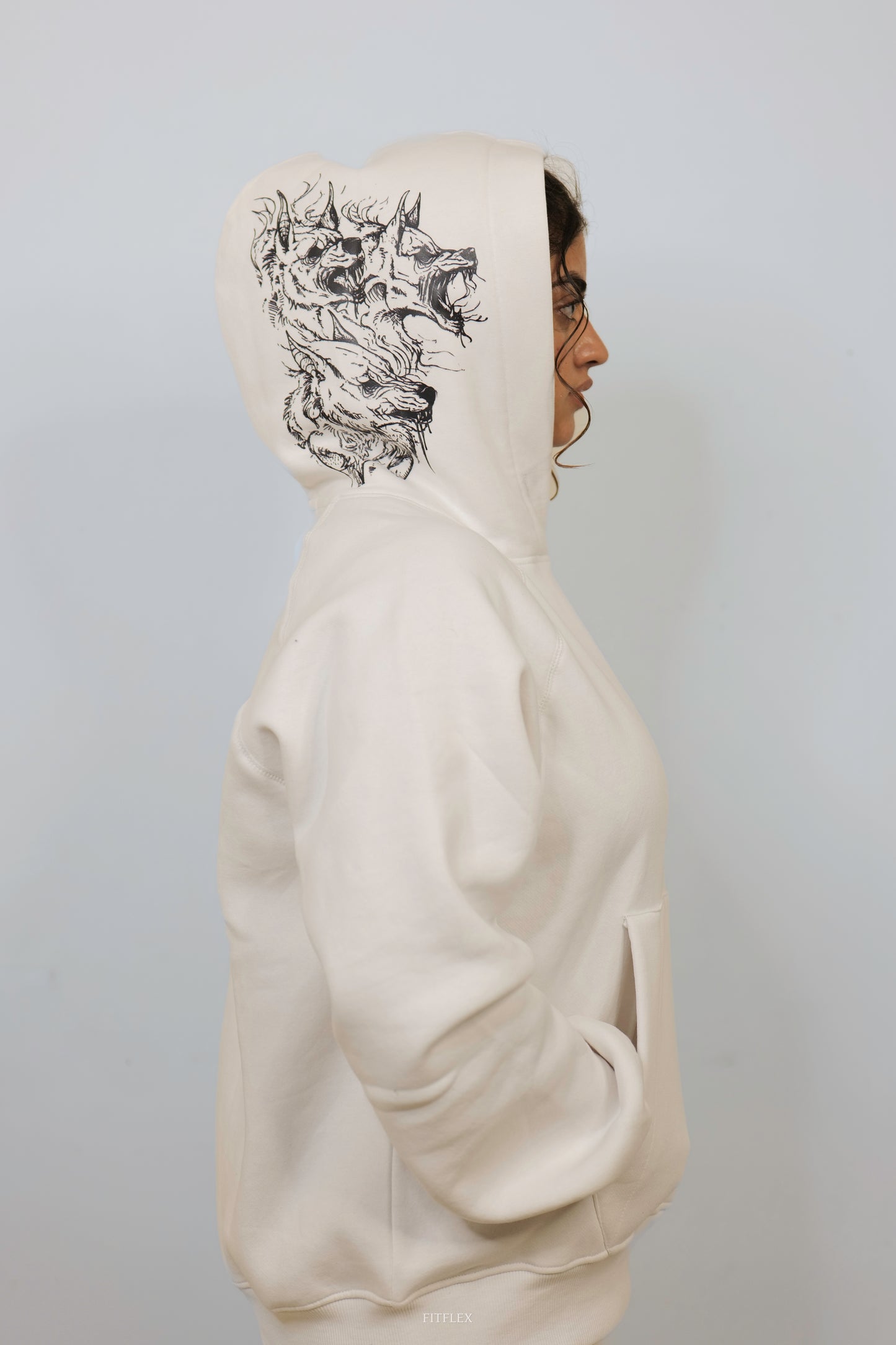 White Demon Oversized Hoodie