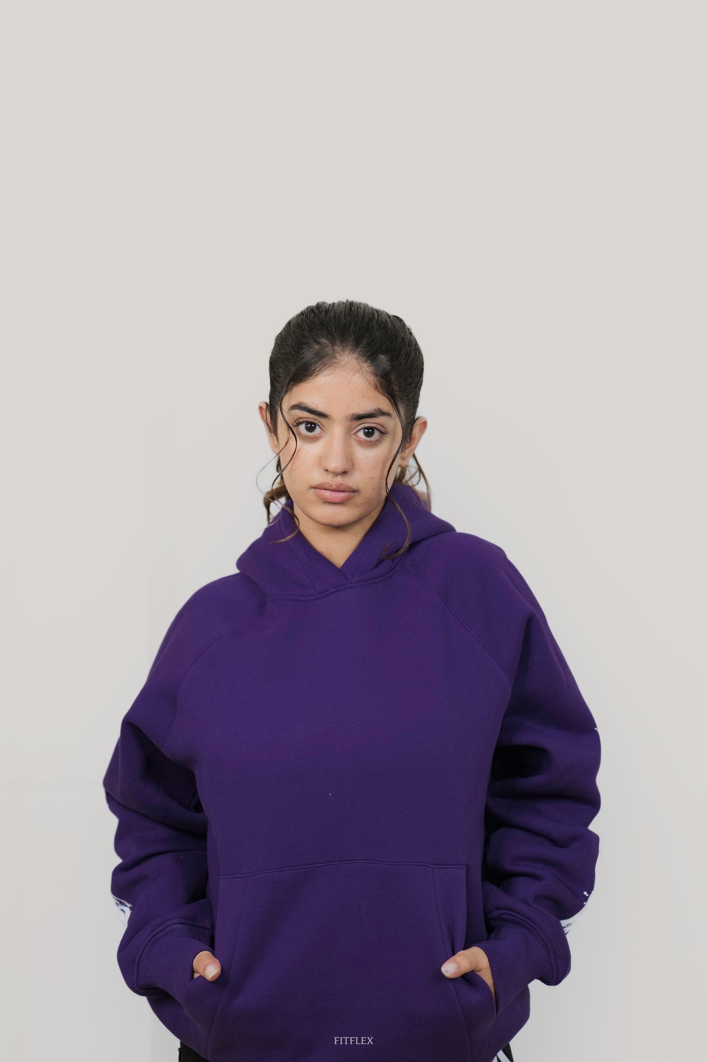 Flame Purple Oversized Hoodie